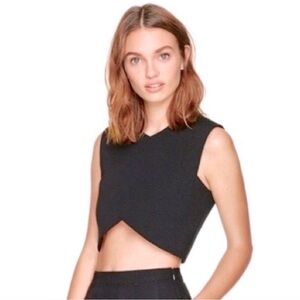 Talula Aritzia Gray Crop Scuba Tank